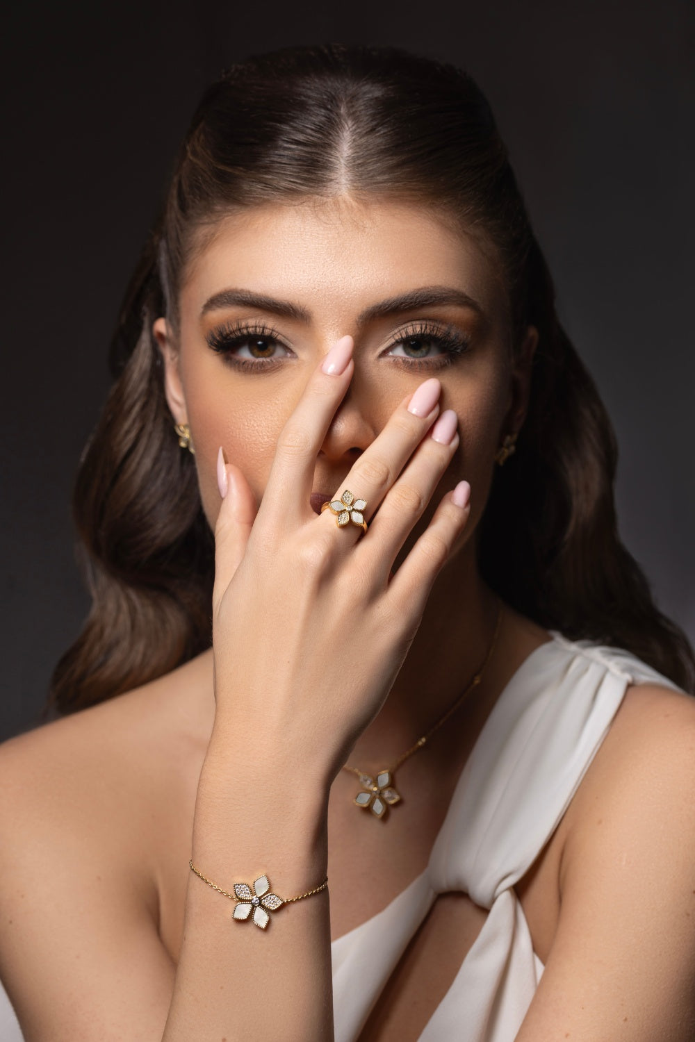  مجموعة مجوهرات صدف اللؤلؤ الفاخرة